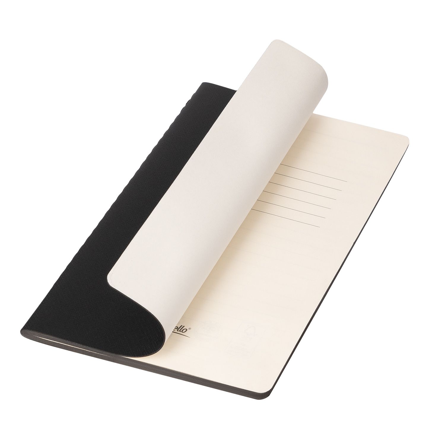 Блокнот Корса слим (Corsa slim), светло-серый с логотипом Portobello Тренд | Print Logo