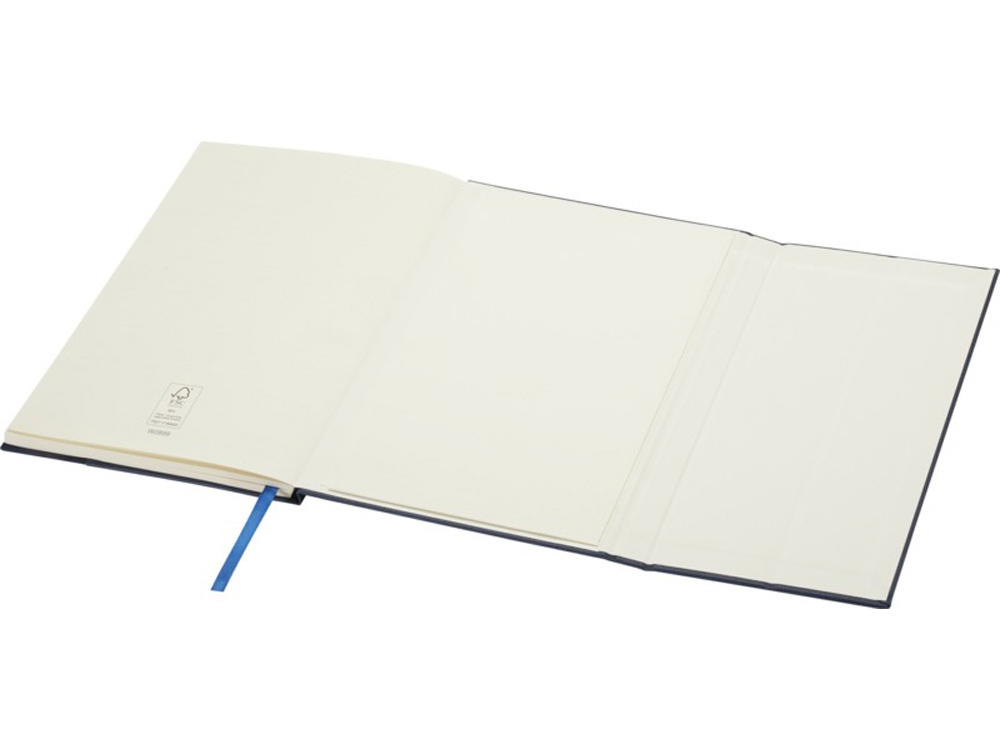 Блокнот Alejandra формата А5 с твердой обложкой из переработанной кожи - Синий