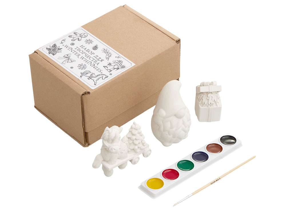 Набор для творчества из гипса Winter Whinnies с логотипом  | Print Logo