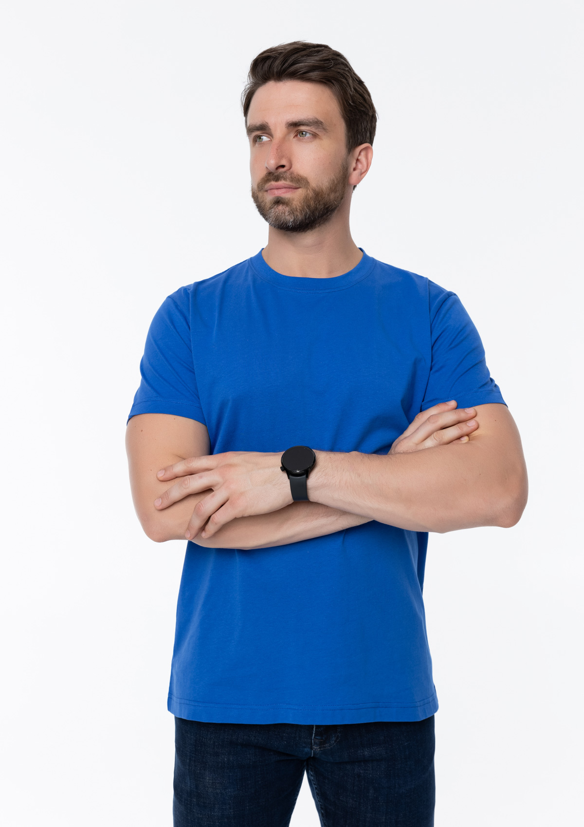 Футболка унисекс STAN, хлопок 150, 51, Синий,  (16/1)  (58/4XL)