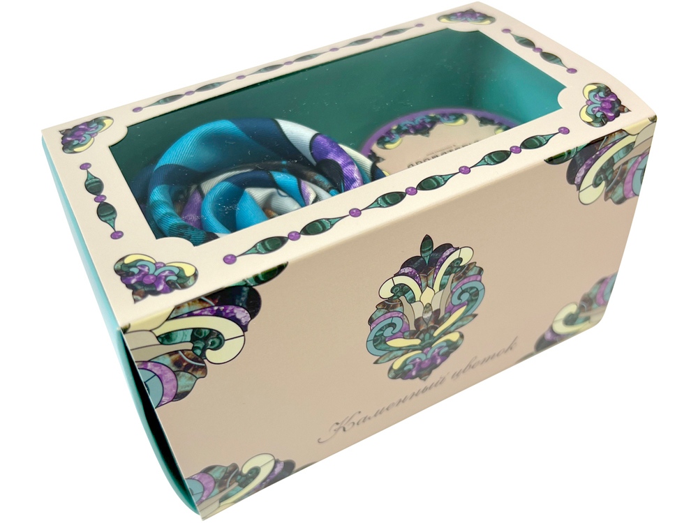 Набор: платок Каменный цветок и свеча Утонченность