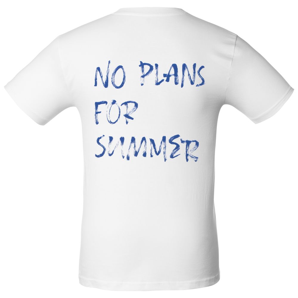 Футболка No Plans For Summer — пример нанесения логотипа (Ловец слов) | Print Logo