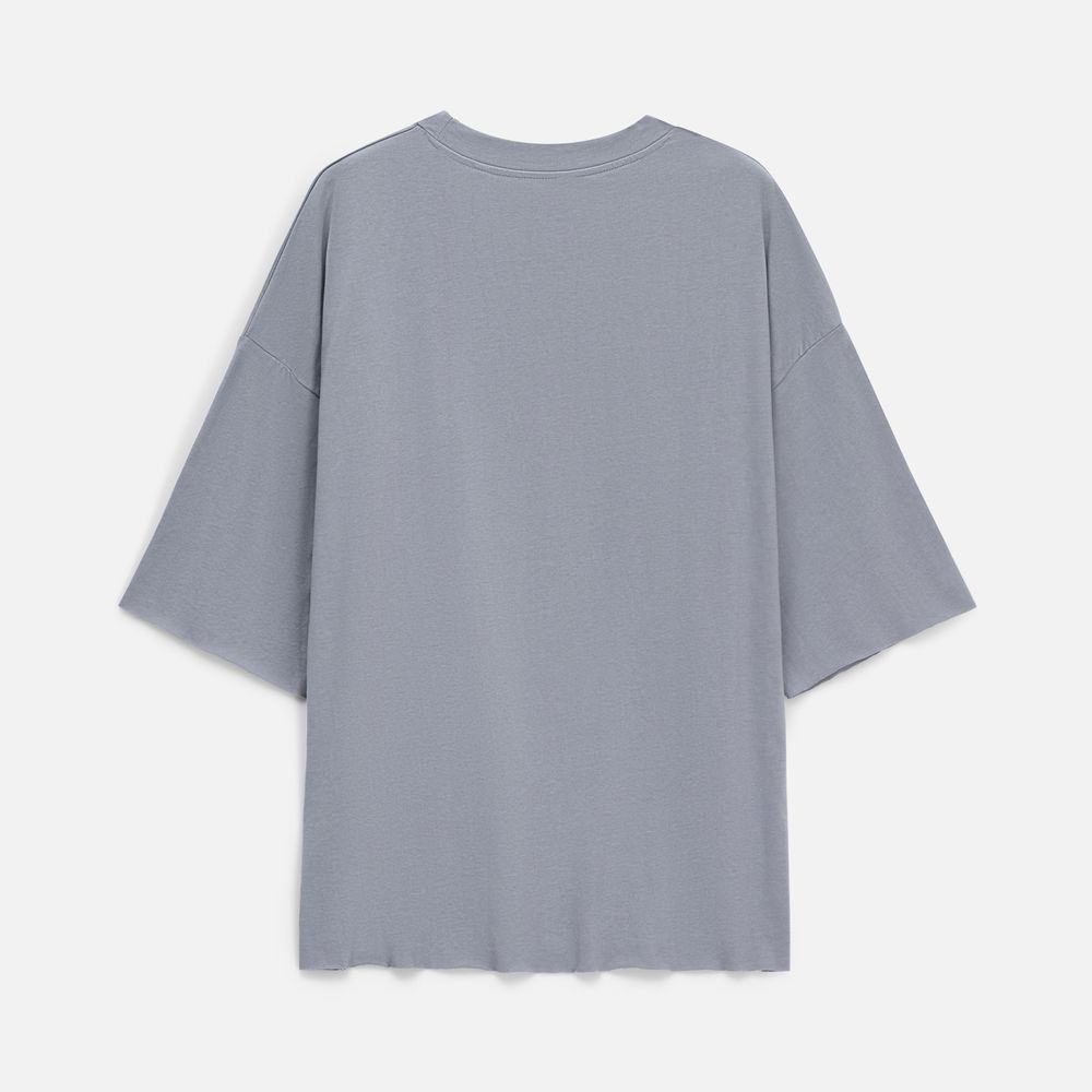 Футболка унисекс T1, серая, размер M/L