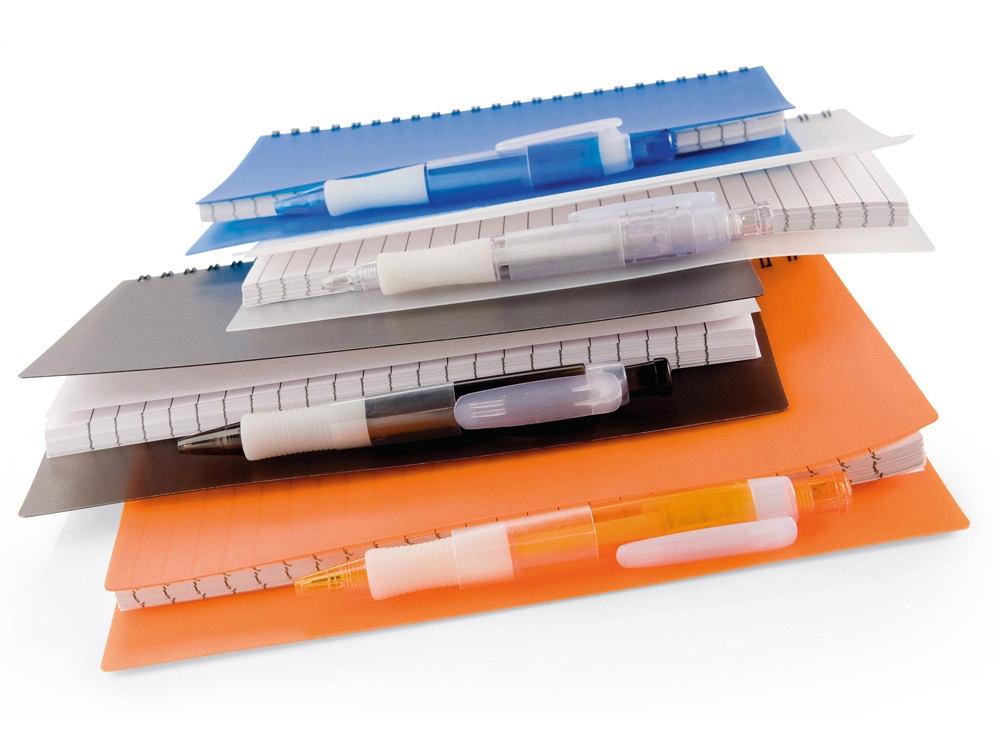 Блокнот А5 Hyatt с ручкой шариковой, белый