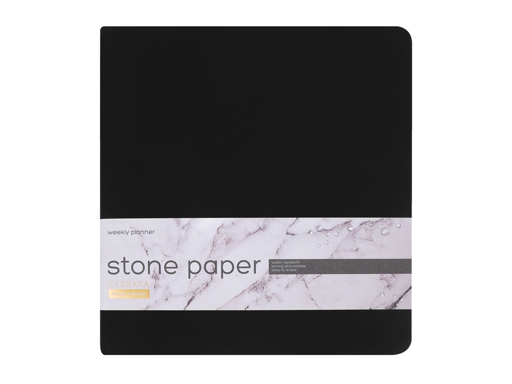 Еженедельник А5+ Carrara, черный