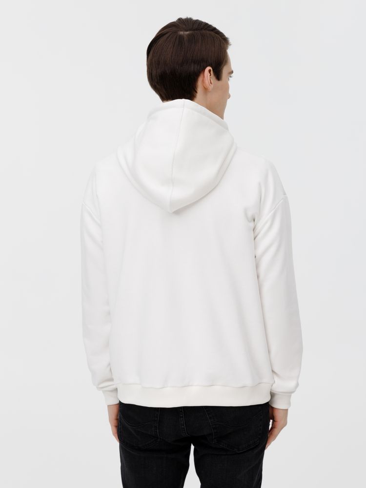 Толстовка унисекс оверсайз на молнии Zippy Terry, белая, размер XL/XXL