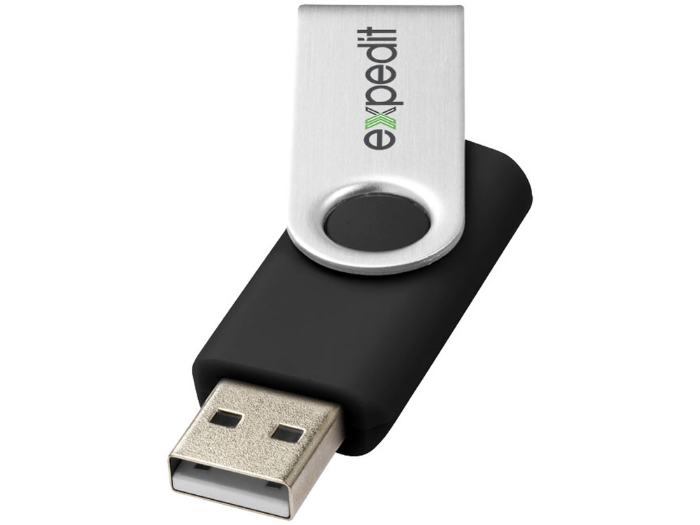 USB-флешка на 16 Гб Rotate Basic, черный