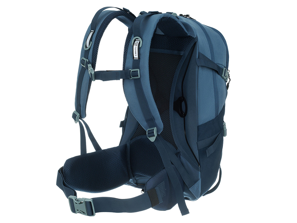 Туристический рюкзак TORBER КЕМПИНГ, синий, полиэстер, 31 х 51 х 14 см