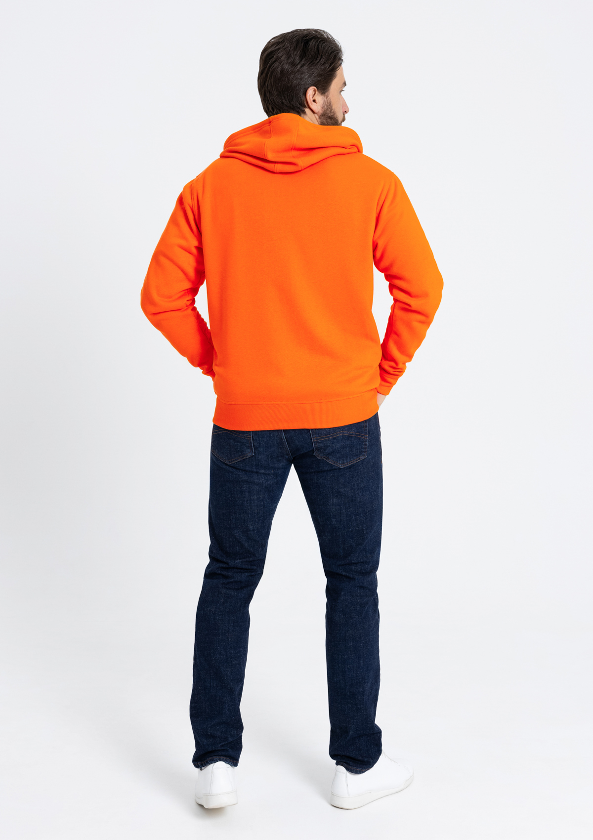 Толстовка мужская STAN с капюшоном на молнии футер с начёсом 280, 17, Оранжевый,  (28/1)  (56/XXXL)