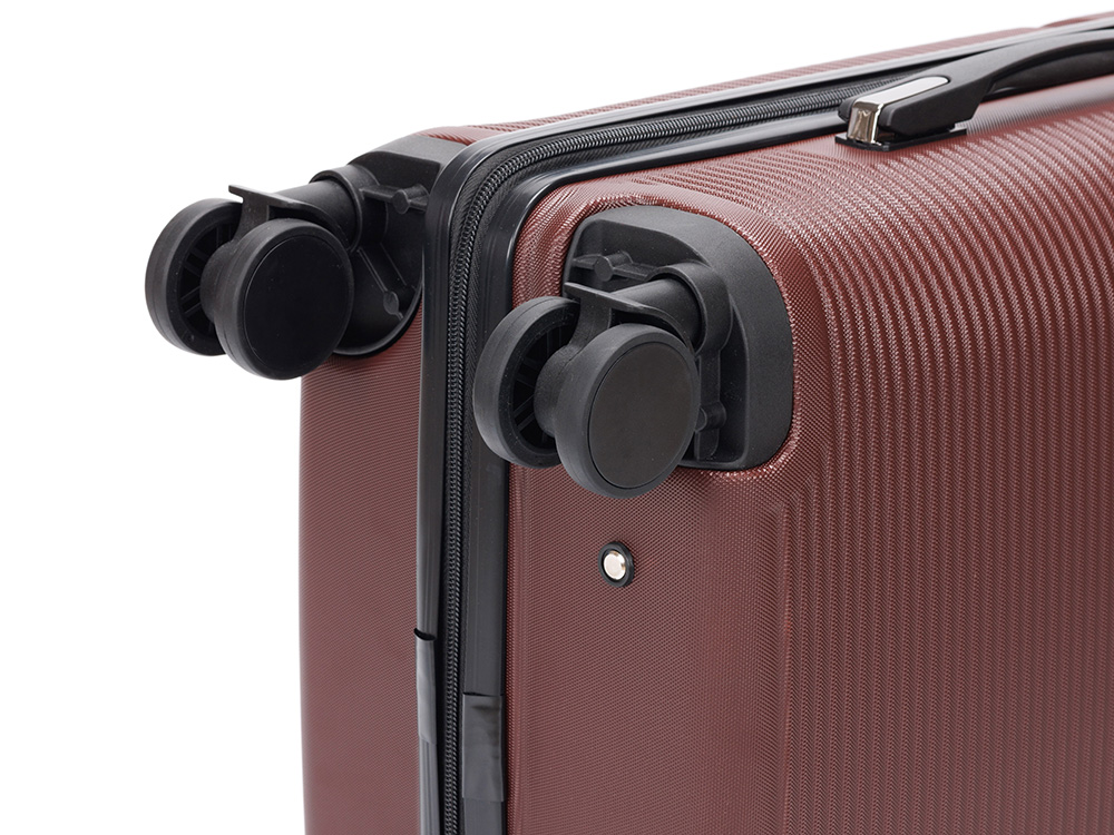 Чемодан TORBER ОНЕГА, бордовый, ABS-пластик, 59,5 х 39,5 х 24 см, 46 л