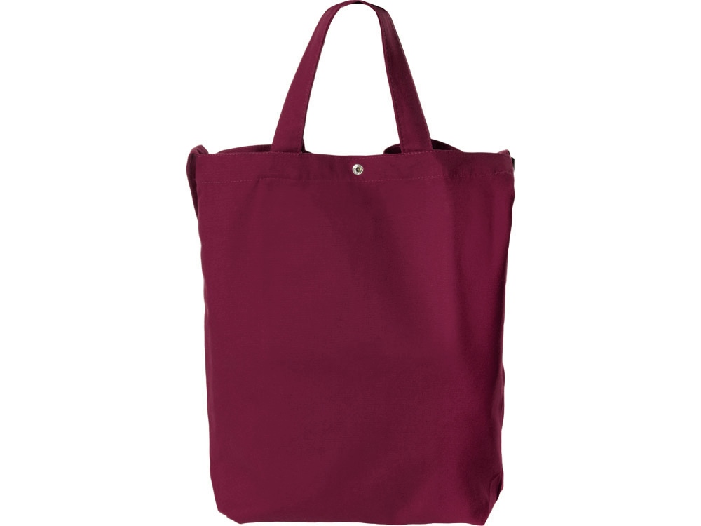 Сумка Helfer из хлопка на кнопке с регулирующейся лямкой, бордовый