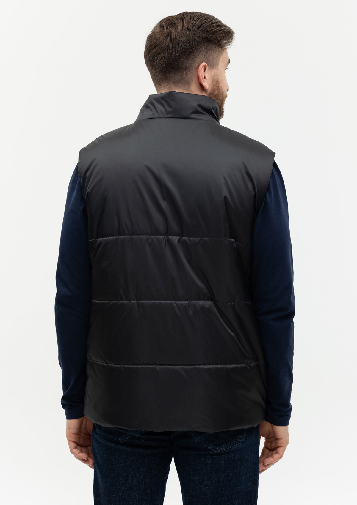 Жилет унисекс STAN утепленный таффета 210T,200, 84, Чёрный,  (20)  (52/XL)