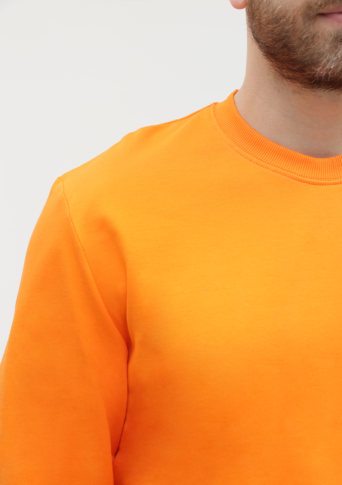 Свитшот унисекс STAN футер без начёса, 260, 63, Оранжевый,  (28/1)  (48/M)