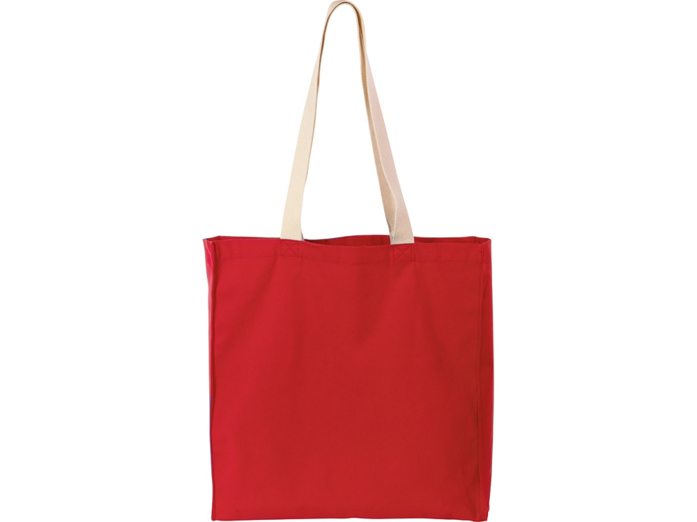 Сумка Donny из хлопка с донной складкой и парусиновыми ручками, красный