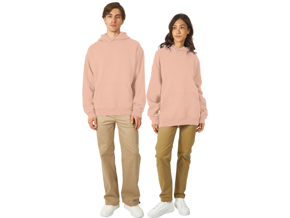 Толстовка с капюшоном оверсайз Berlin унисекс, лосось