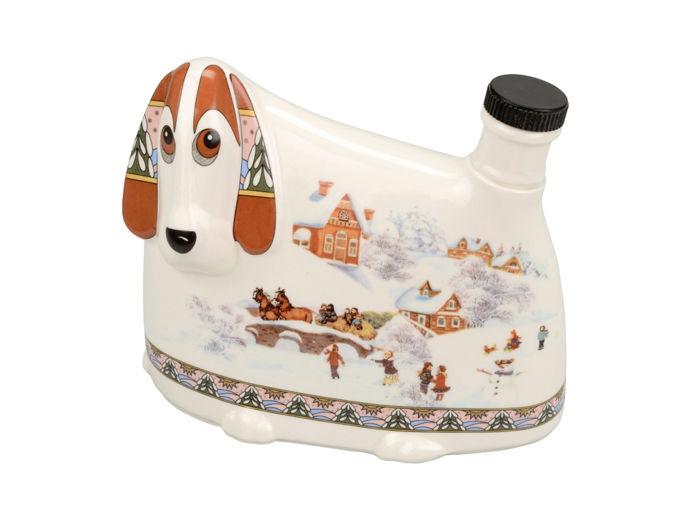 Штоф- собака Зимние забавы с логотипом  | Print Logo