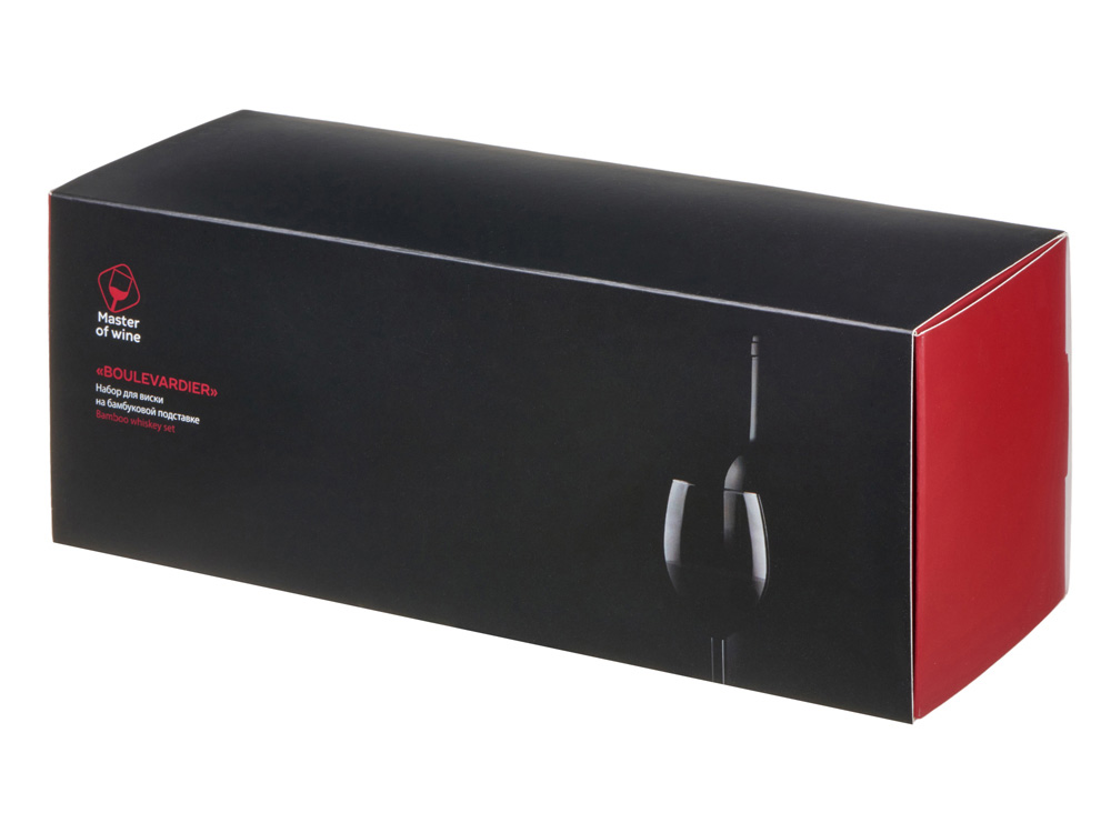 Набор для виски на бамбуковой подставке Boulevardier (Р)
