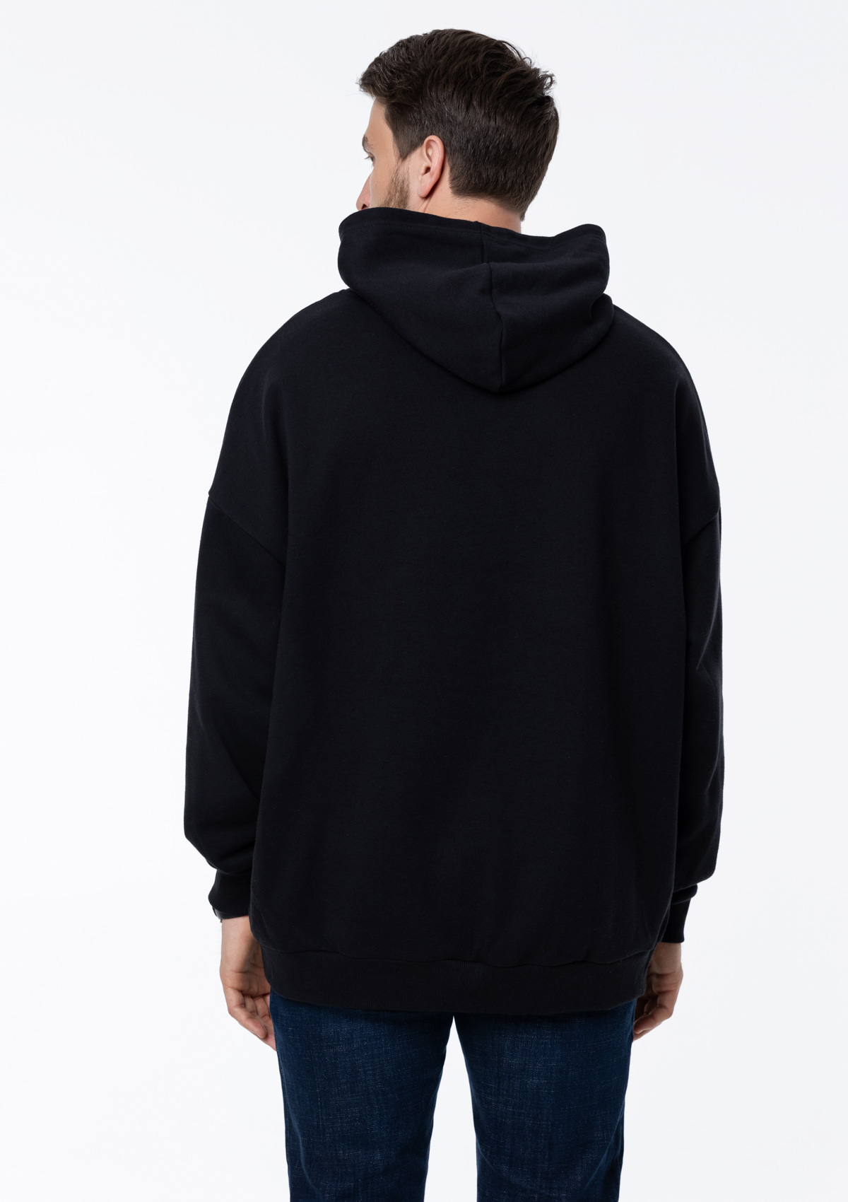 Худи унисекс STAN оверсайз футер без начёса 350, 66, Чёрный,  (20)  (48/M)