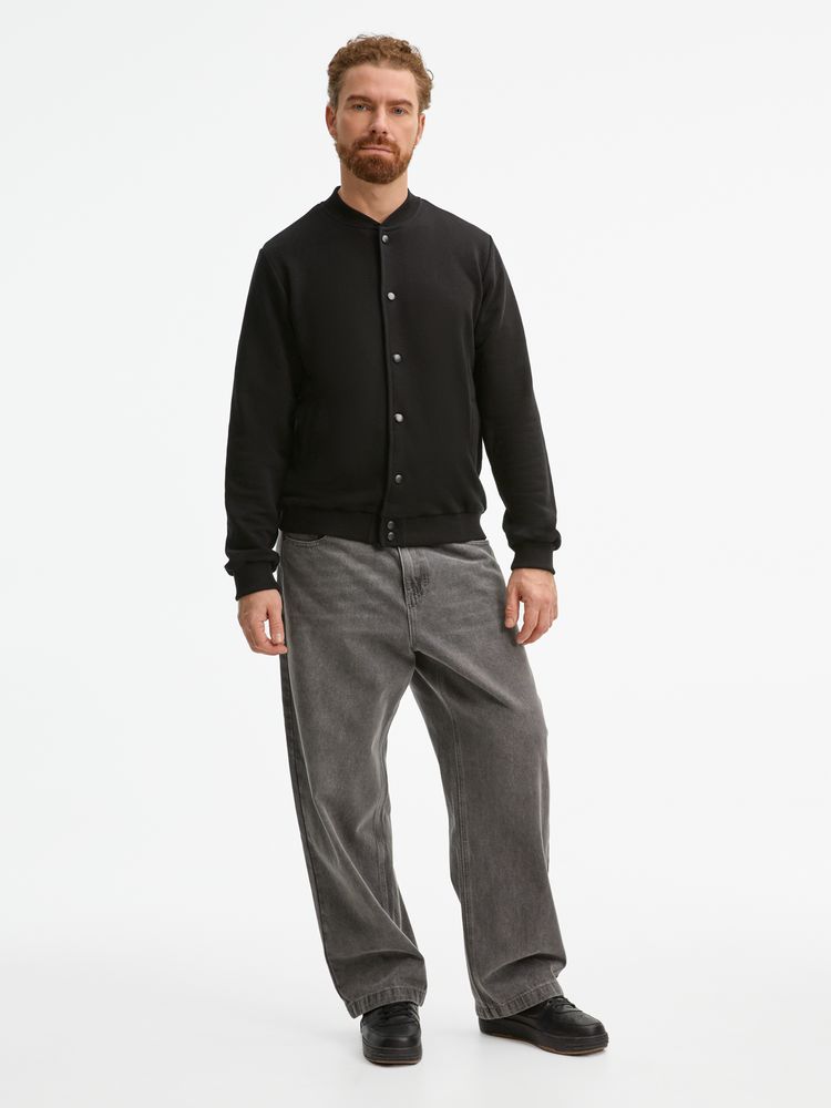 Бомбер унисекс Nuppu, черный, размер XL