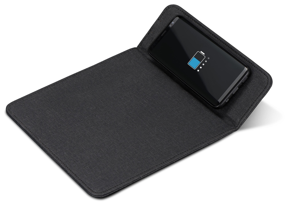 Коврик для мыши с беспроводной зарядкой Mist с логотипом Evolt | Print Logo