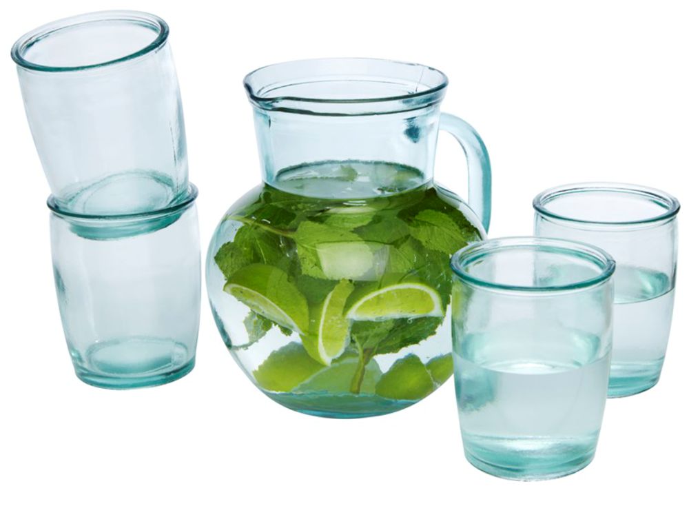 Набор из 5 предметов Terazza из переработанного стекла фото на сайте Print Logo.