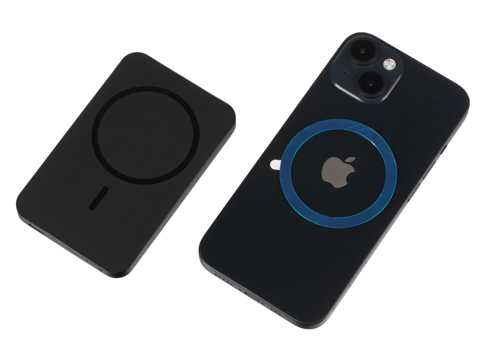 Магнитный беспроводной внешний аккумулятор Razor, 5000 mAh, металл, черный (Р)