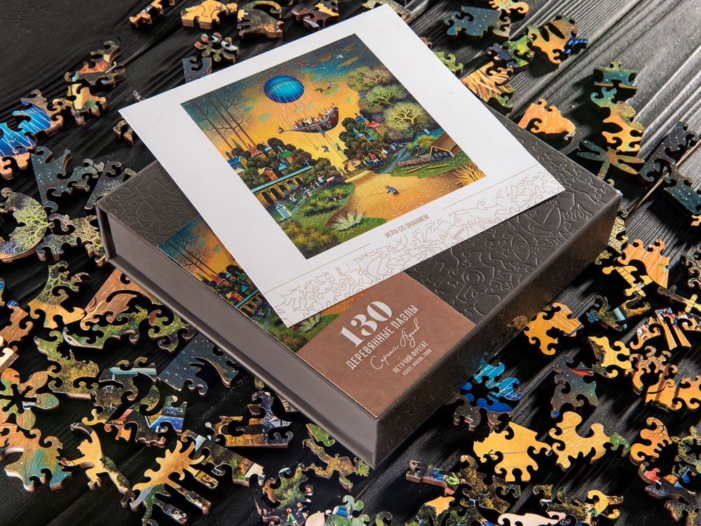 Деревянный пазл Летучий фрегат, 130 деталей