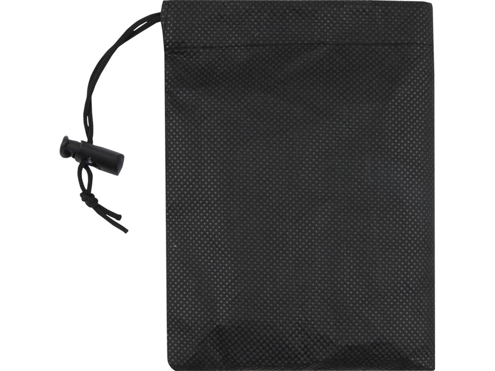 Lucas спортивное полотенце из переработанного полиэстера 30х80 см - сплошной черный