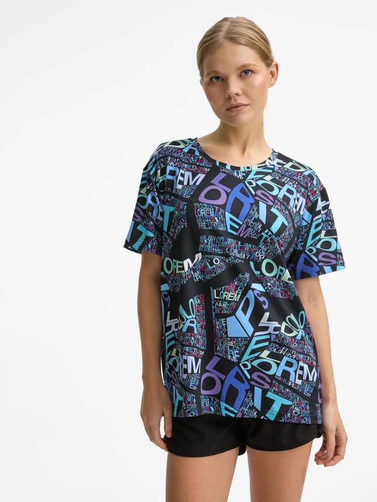 Футболка унисекс Senti с полной запечаткой на заказ, размер 4XL