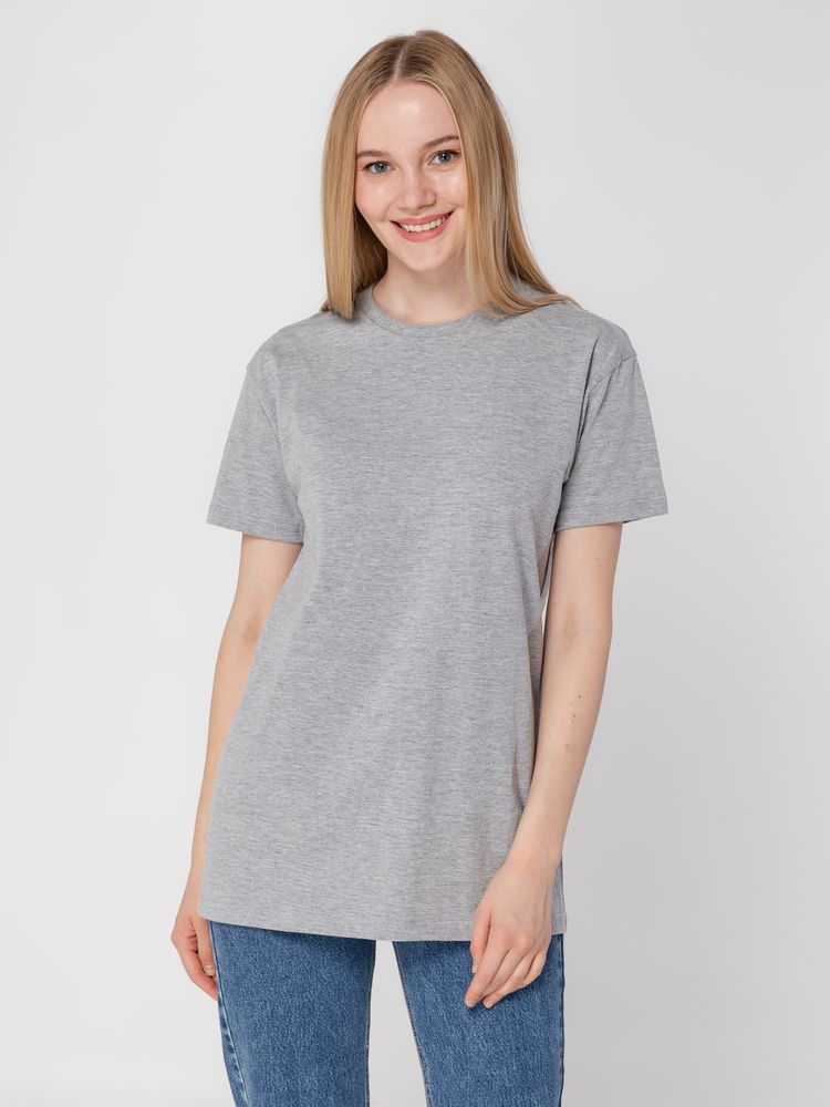 Футболка унисекс T-bolka 160, серый меланж, размер M
