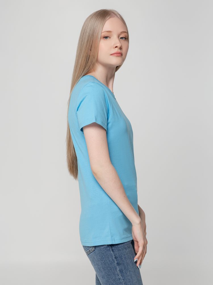 Футболка женская T-bolka Lady голубая, размер XL