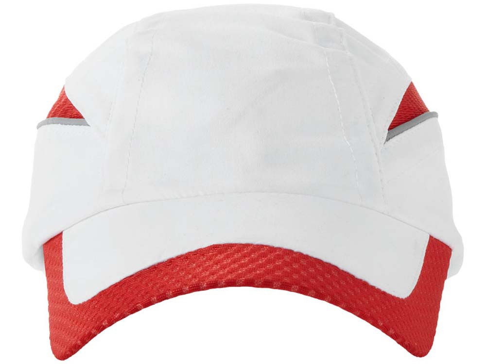 Бейсболка Qualifier 6-ти панельная, белый/красный