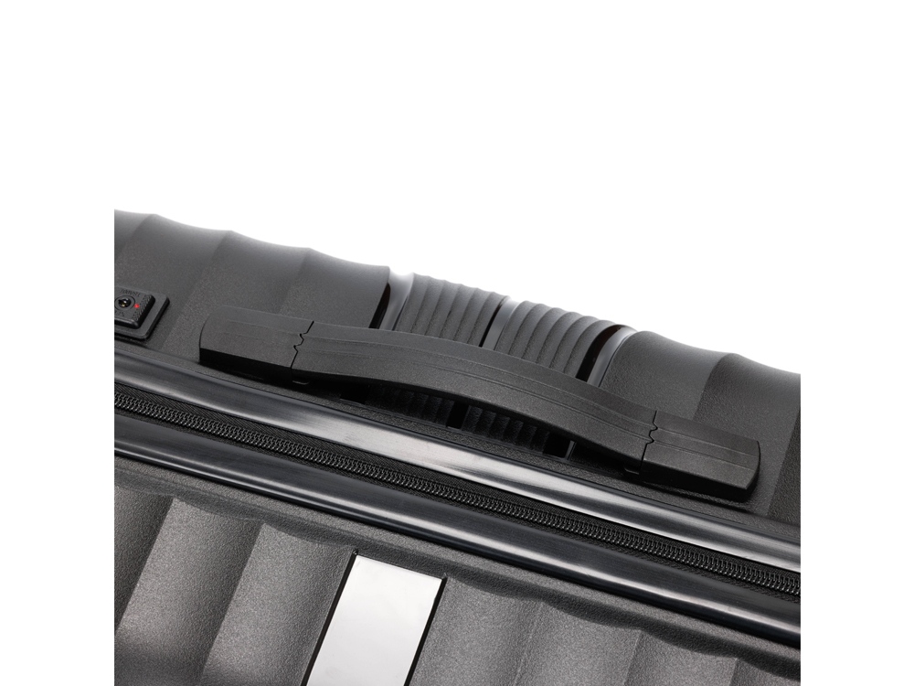 Чемодан TORBER НЕВО, чёрный, полипропилен, 45 х 26 х 66 см, 66 л