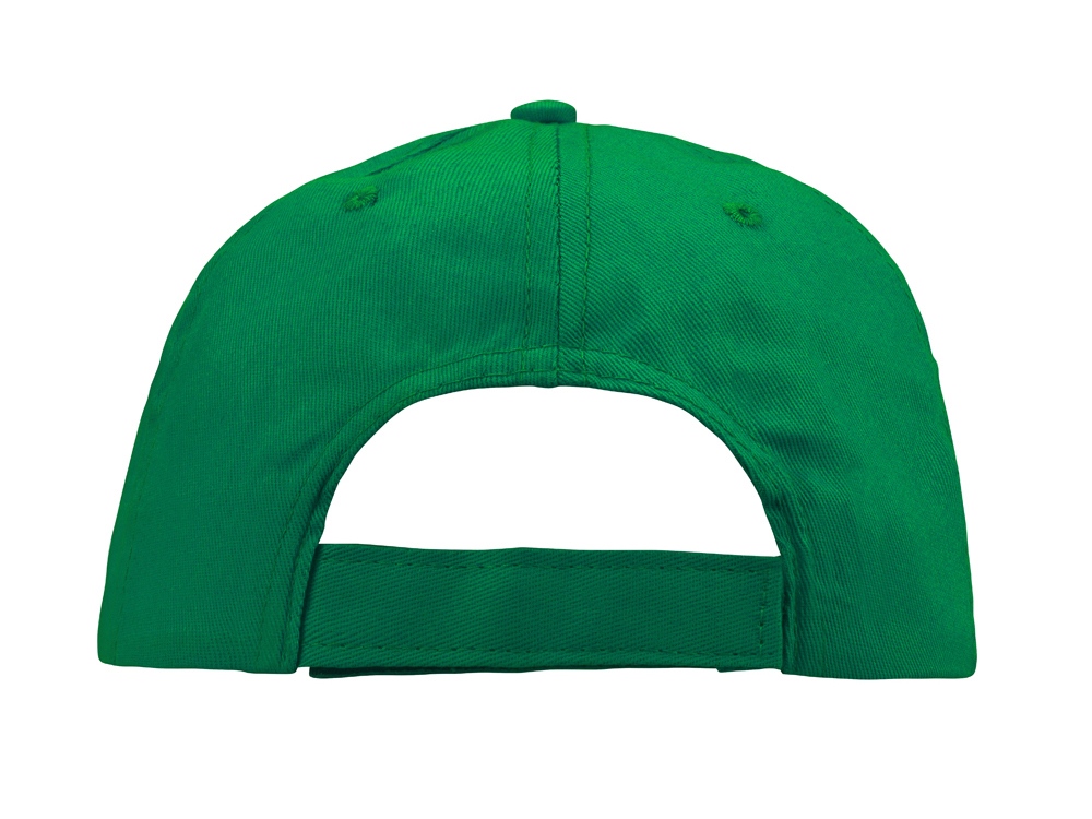 Бейсболка  5-ти панельная с прямым козырьком, зеленый