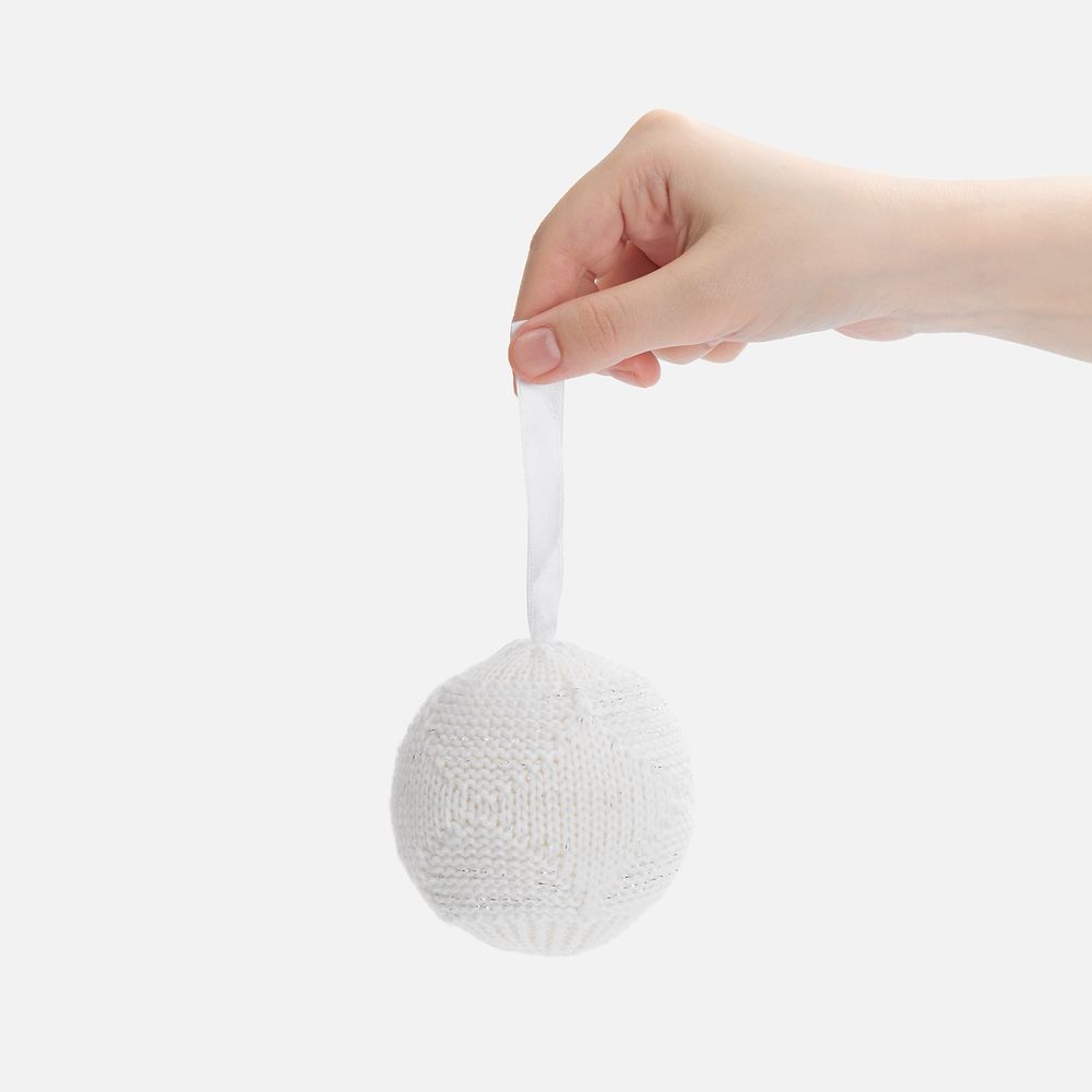 Вязаный шарик «Зимний шарм» — пример нанесения логотипа (teplo) | Print Logo