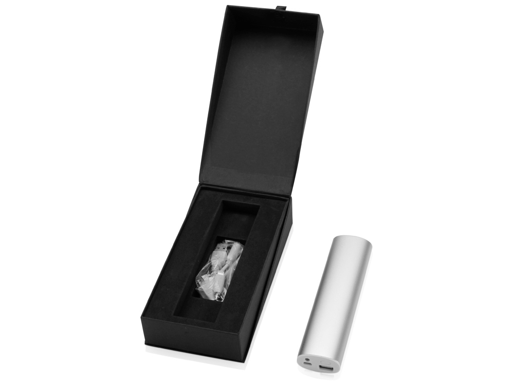 Портативное зарядное устройство Спайк, 8000 mAh, серебристый