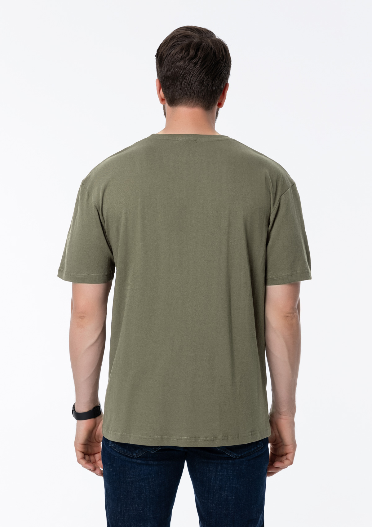 Футболка унисекс без бокового шва STAN хлопок 160, 02, Оливковый хаки,  (36)  (56/XXXL)