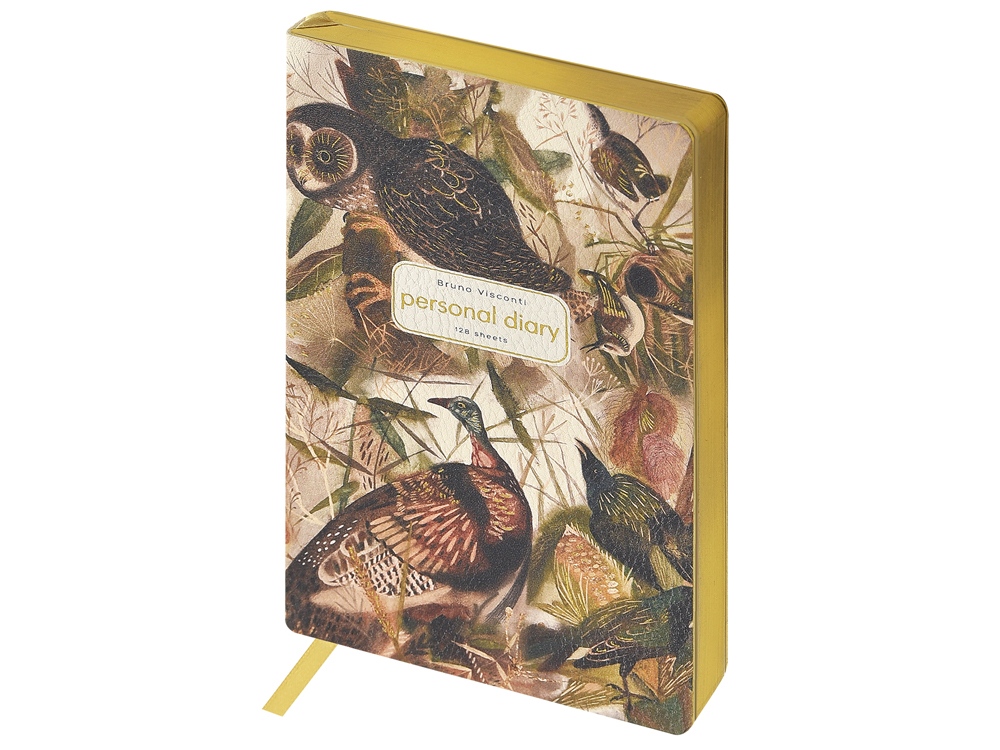 Ежедневник А5 Fauna. Птицы с логотипом Bruno Visconti | Print Logo