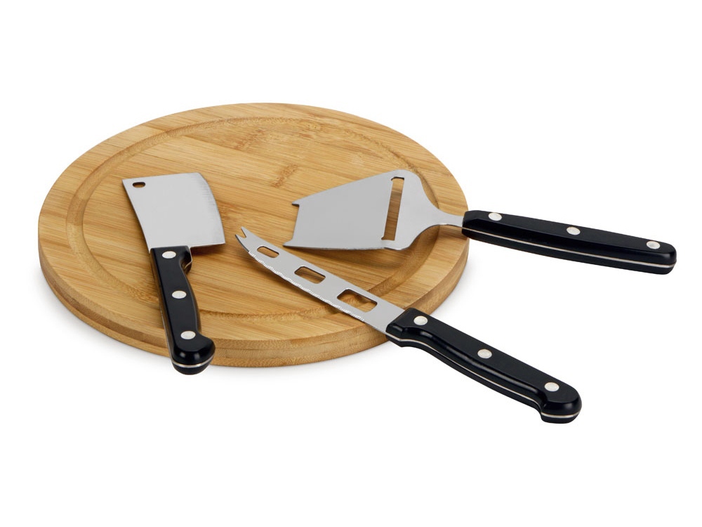 Набор для сыра с приборами Fabrizio, черный (Р)