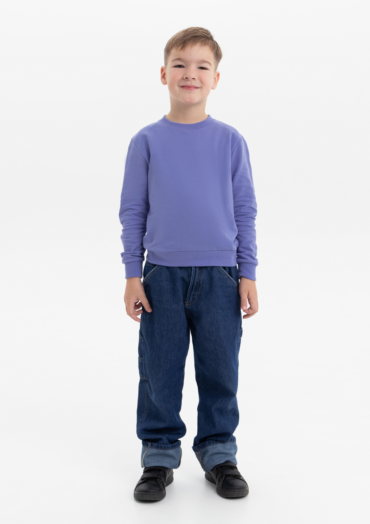 Свитшот детский STAN футер без начёса, 260, 63J, Сливовый,  (95)  (12/12 лет)