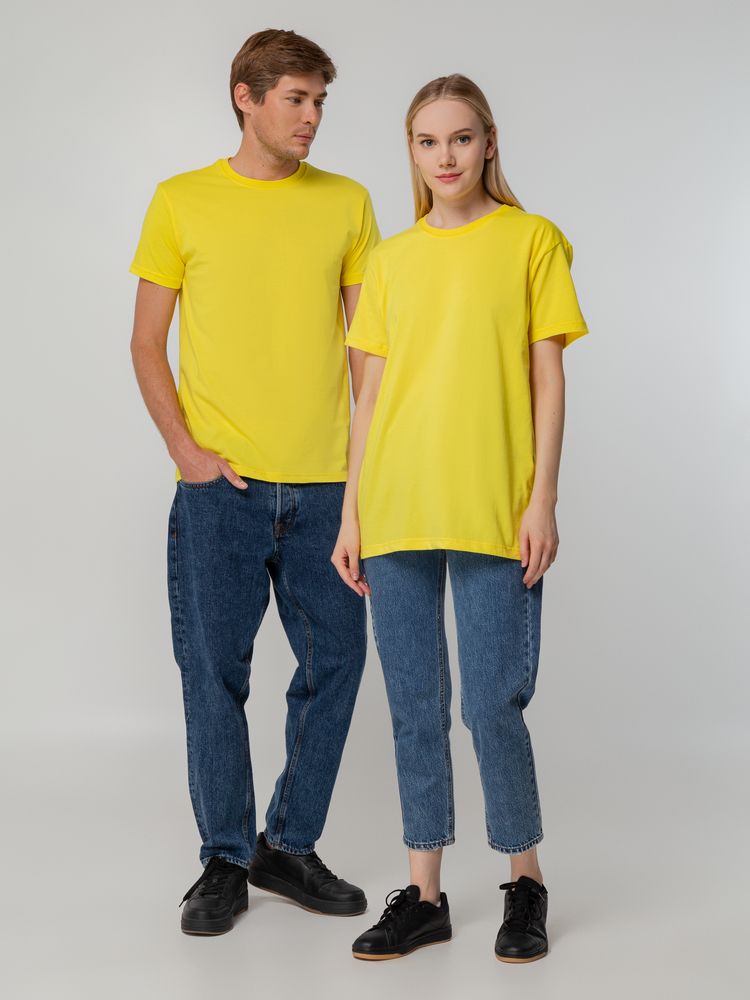 Футболка унисекс T-bolka 140, желтая, размер XL