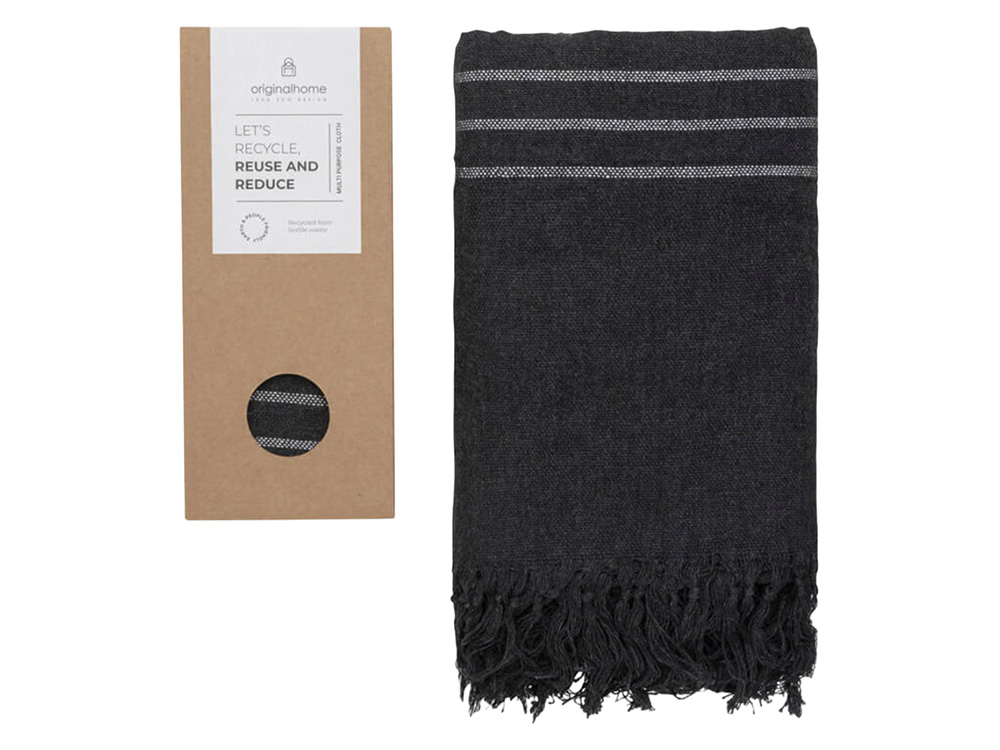 Плед 3-в-1 из переработанного хлопка с логотипом Originalhome | Print Logo