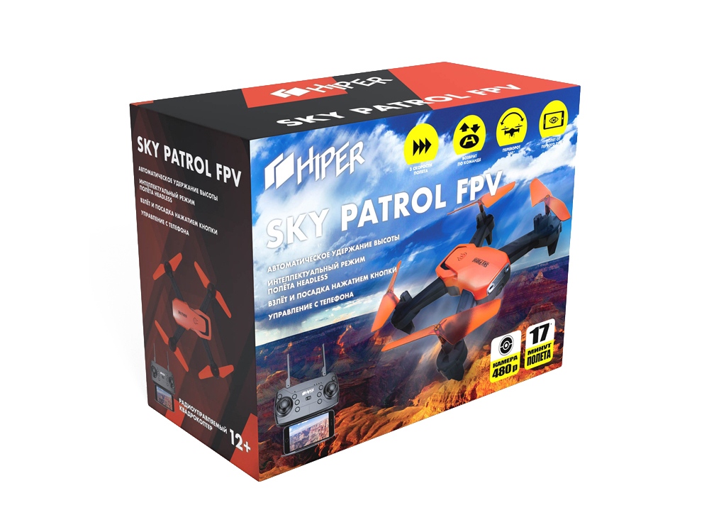 Радиоуправляемый квадрокоптер HIPER  SKY PATROL FPV