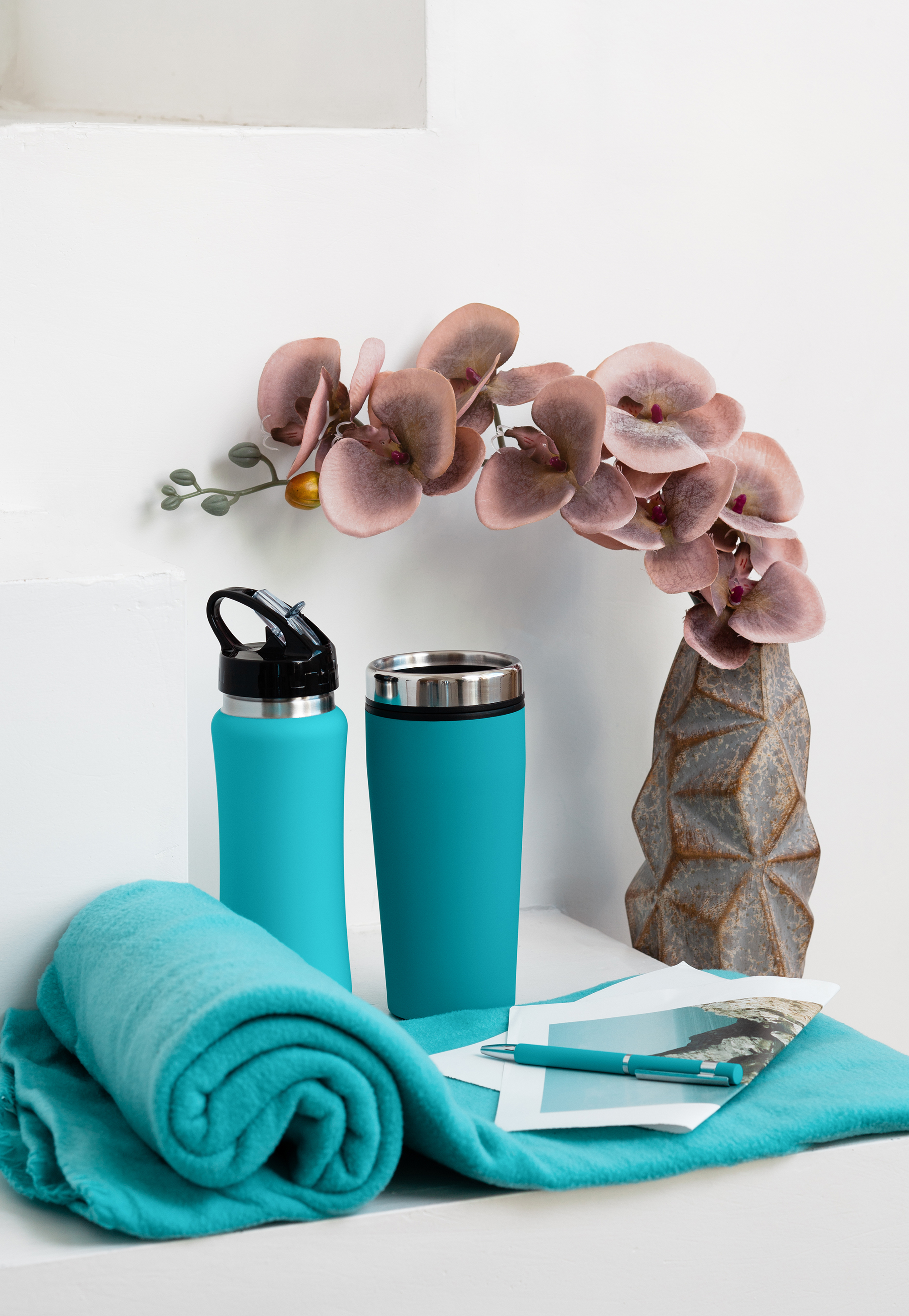 Термостакан "Европа" 500 мл, покрытие soft touch, фиолетовый