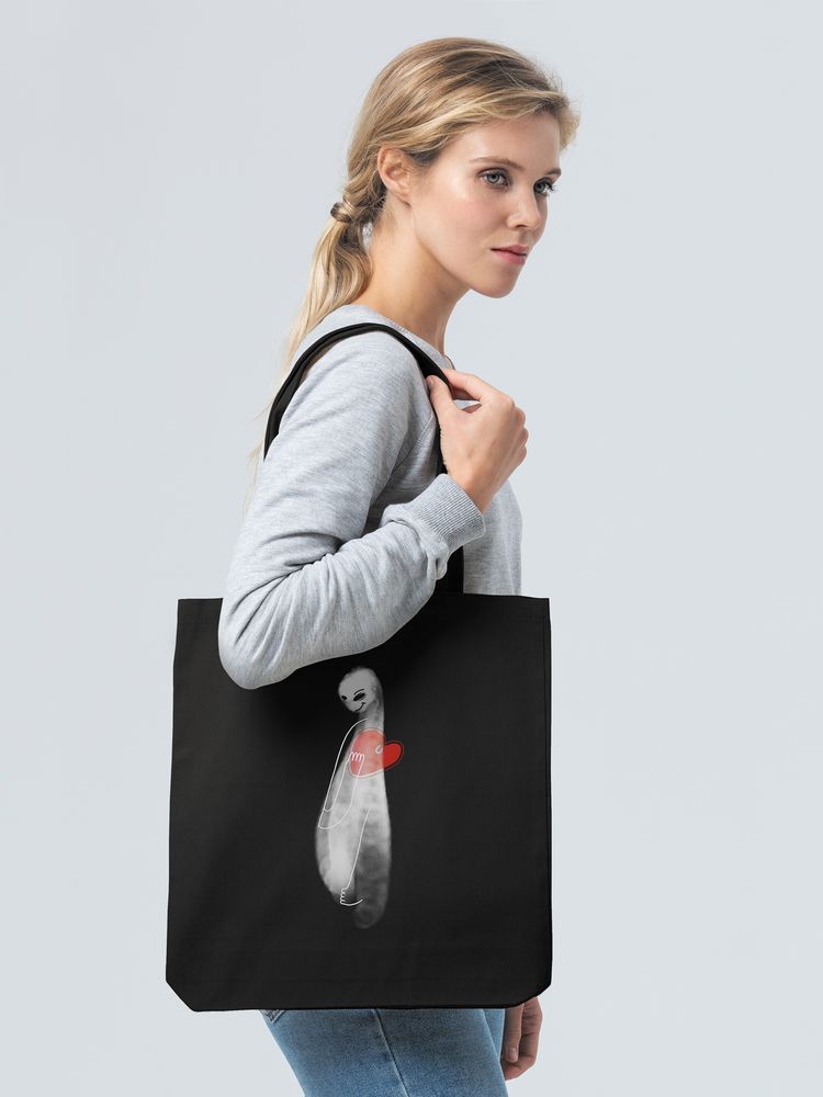 Холщовая сумка Ghost of Love — пример нанесения логотипа (Соль) | Print Logo