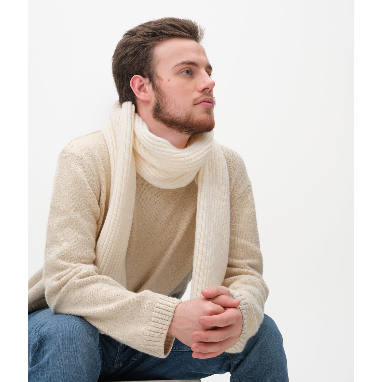 Шарф Форгес (Forges) вязаный, дымчато-розовый фото на сайте  Print Logo.