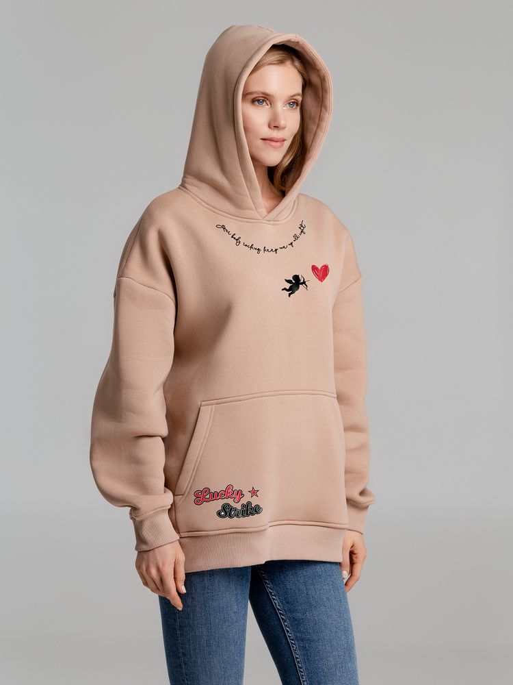 Худи оверсайз с термонаклейками Lucky Strike — пример нанесения логотипа (CoolColor) | Print Logo