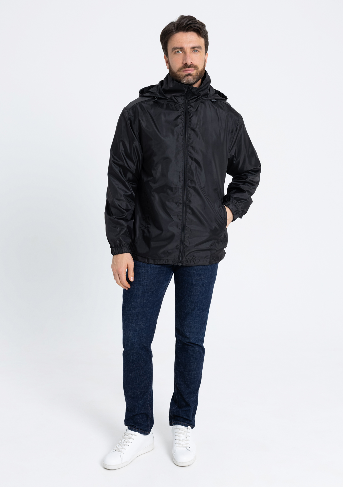 Ветровка утепленная унисекс STAN, 60, дюспо 210T, Чёрный,  (20)  (56/XXXL)