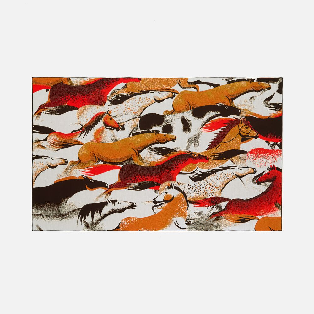 Плед «Огнегривые» с логотипом teplo | Print Logo