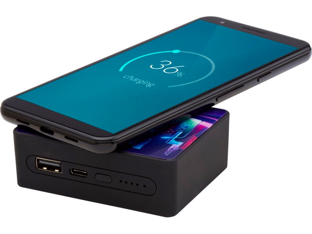 Беспроводной внешний аккумулятор Fusion, 10000 mAh фото на сайте Print Logo.